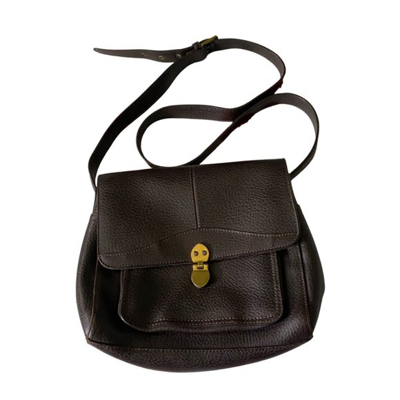 [ Relic by Fossil ] Dark Brown Leather Crossbody Bag - Picture 1 of 8